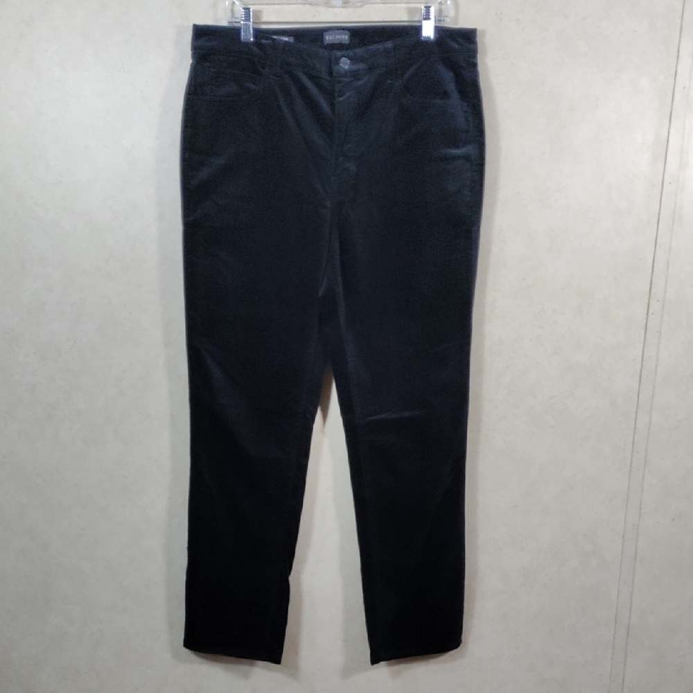 H160 Talbots black Velveteen Straight Leg pants 12